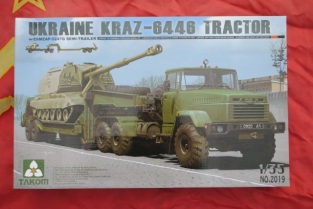 TAKOM 2019 UKRAINE KRAZ-6446 TRACTOR with ChMZAP-5247G SEMI TRAILER 